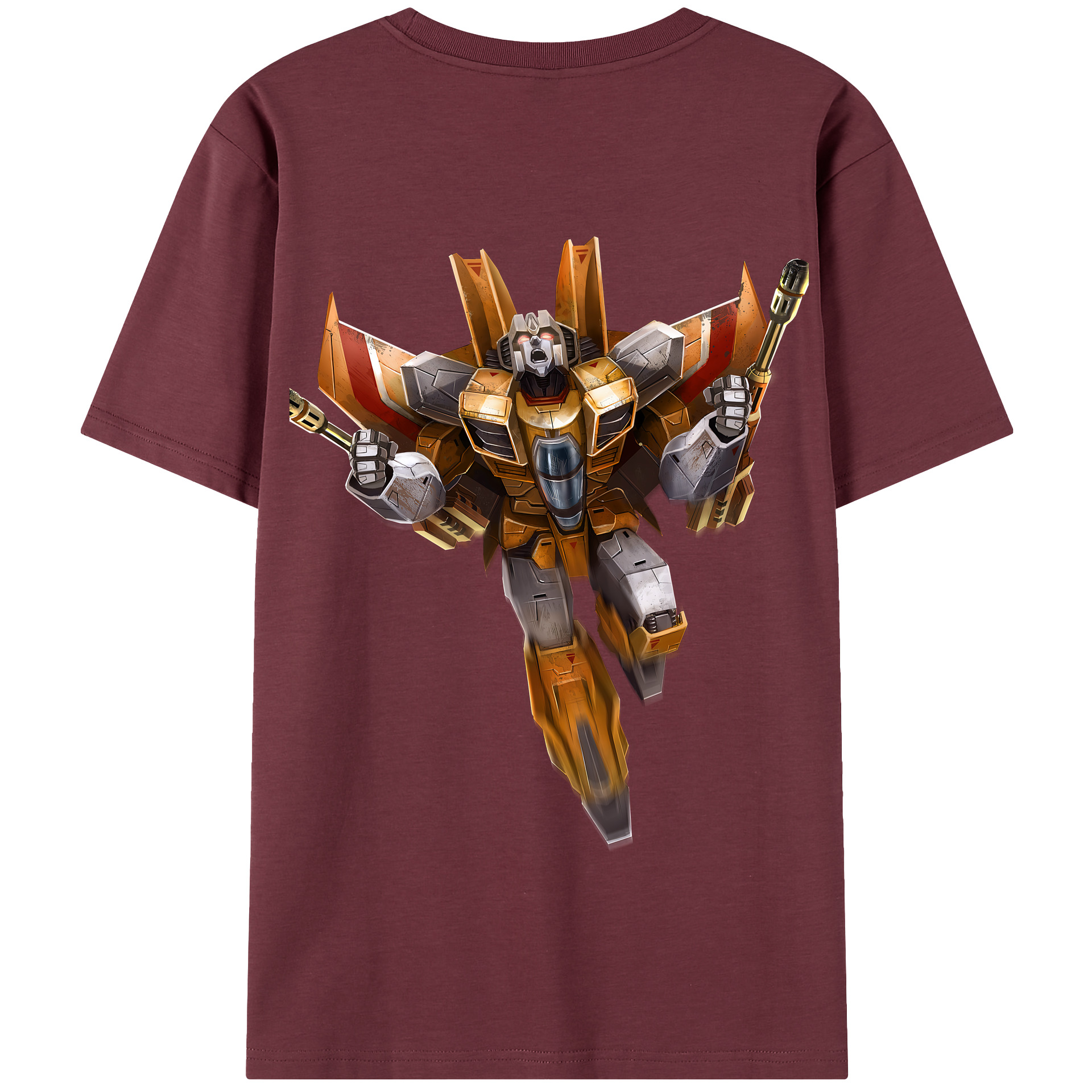 （画像用） Transformers トランスフォーマー 綿100％半袖Tシャツ（背面プリント）